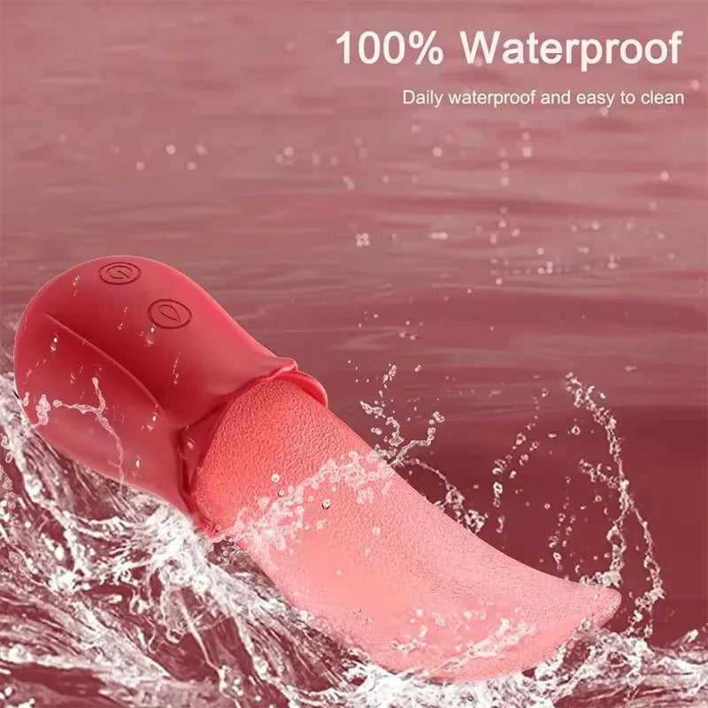 Hot Selling 10-Mode G-Spot Clitoris Stimulator Licking Tongue Feature USB Rechargeable 100% Waterproof Vibrator for Couples