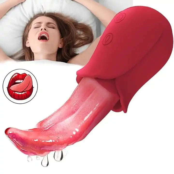 Hot Selling 10-Mode G-Spot Clitoris Stimulator Licking Tongue Feature USB Rechargeable 100% Waterproof Vibrator for Couples