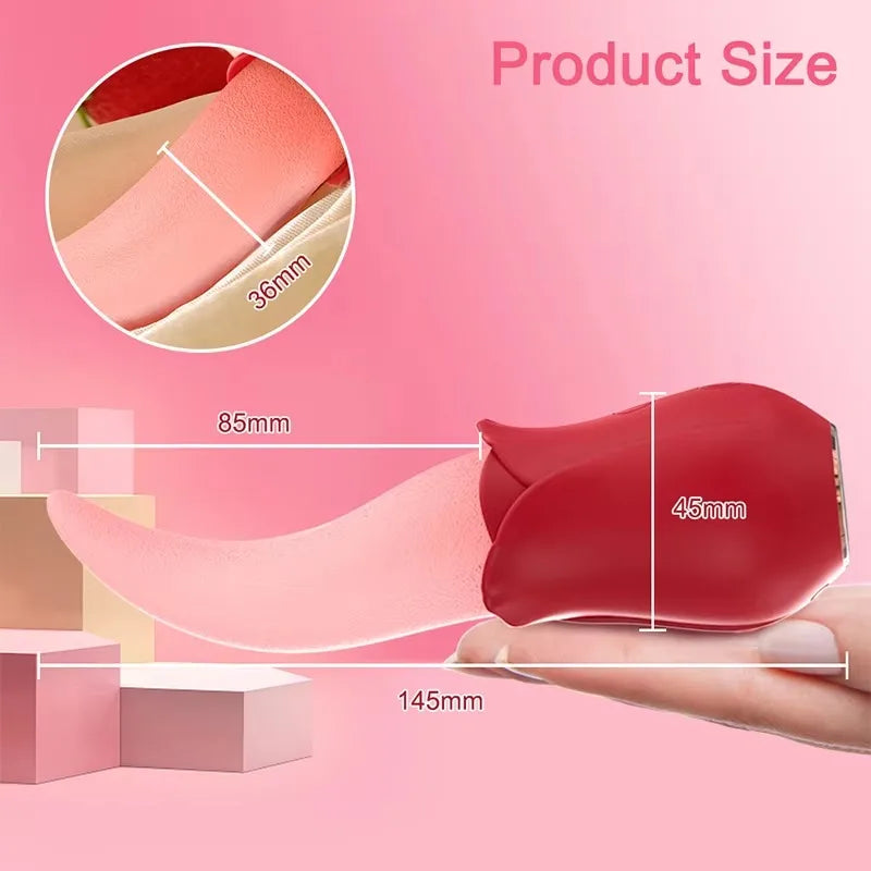 Hot Selling 10-Mode G-Spot Clitoris Stimulator Licking Tongue Feature USB Rechargeable 100% Waterproof Vibrator for Couples