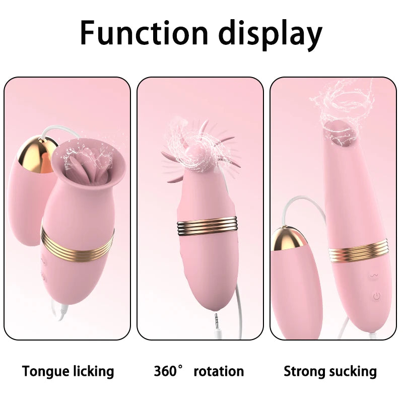 Sexy Sucking Vibrator Oral Licking Nipple Massager Clit Sucker Tongue Egg Vibrator Clitoris Vagina Stimulator Sex Toys for Women