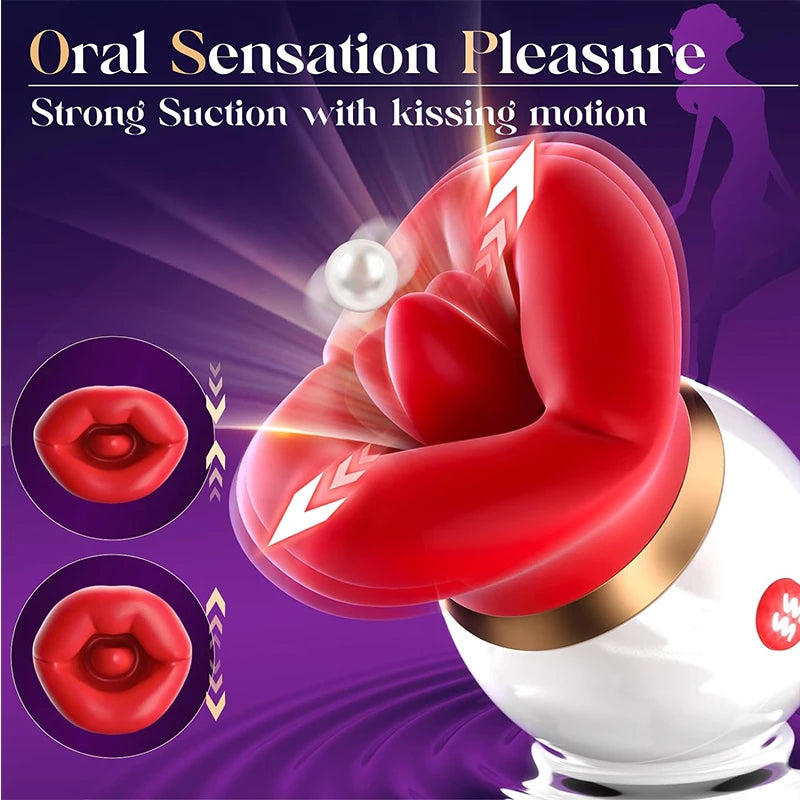 3 in 1 Tongue licking Vibrator Clitoris Nipple Stimulator Massager Vagina Mouth Biting Masturbators Adults Sex Toys For Woman