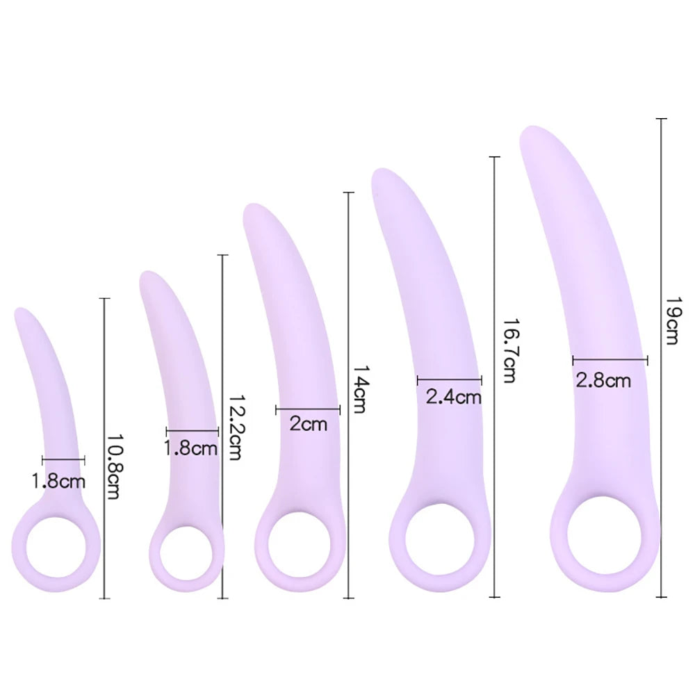 Silicone Pelvic Floor Muscle Dilator Trainer Set,Pelvic Wand Massager for Women，Pelvic Floor Strengthening Device