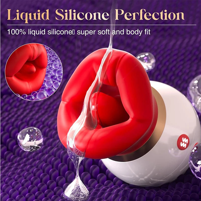 3 in 1 Tongue licking Vibrator Clitoris Nipple Stimulator Massager Vagina Mouth Biting Masturbators Adults Sex Toys For Woman