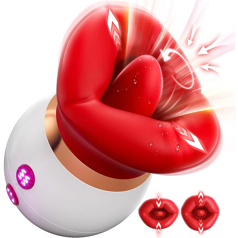 3 in 1 Tongue licking Vibrator Clitoris Nipple Stimulator Massager Vagina Mouth Biting Masturbators Adults Sex Toys For Woman